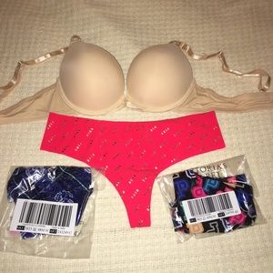 Sold Victoria secret thongs medium & bombshell bra